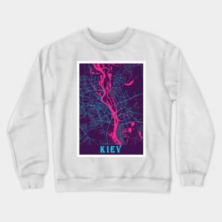 Kiev Neon City Map Crewneck Sweatshirt